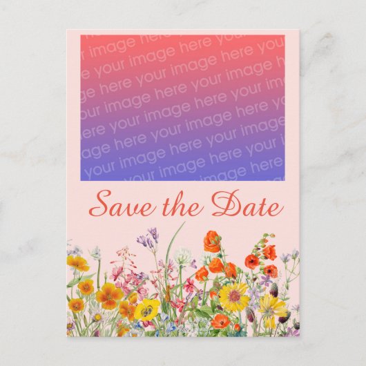 Levendige Wilde Bloemen   Briefkaart (Voorkant)