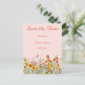 Levendige wilde bloemen  briefkaart (Staand voorkant)