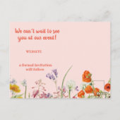 Levendige wilde bloemen  briefkaart (Achterkant)