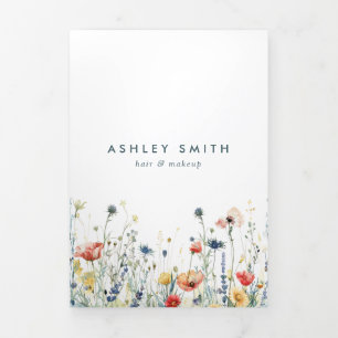 Levendige Wildflower Brochure Drieluik Programma