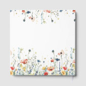 Levendige Wildflower bruiloft Gastenboek (Achterkant)