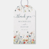 Levendige Wildflower bruiloft gunst dank u Cadeaulabel (Voorkant)