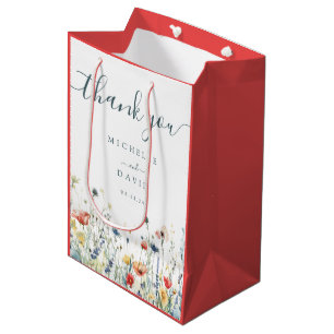 Levendige Wildflower bruiloft Medium Cadeauzakje
