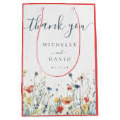 Levendige Wildflower bruiloft Medium Cadeauzakje (Voorkant)