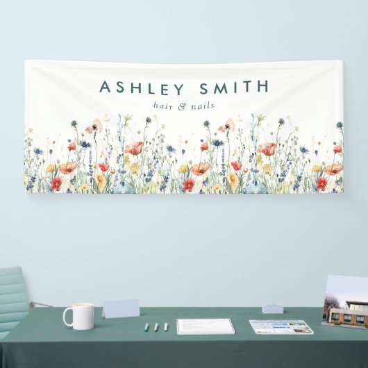 Levendige Wildflower Business Spandoek (Beurs)