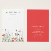 Levendige Wildflower Earring Display Kaart (Voorkant /achterkant)