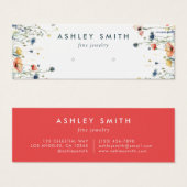 Levendige Wildflower Earring Display Kaart (Voorkant /achterkant)