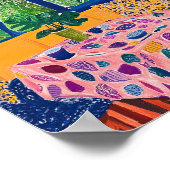 Levendige Wildflower Field Impressionist Poster Wa (Hoek)