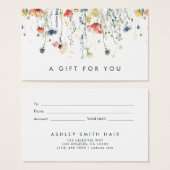 Levendige Wildflower Gift Kaart (Voorkant /achterkant)