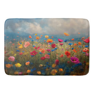 Levendige Wildflower Impressionist Badmat