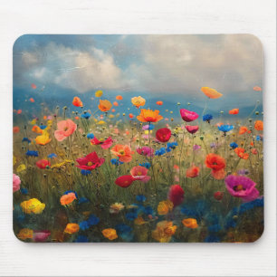Levendige Wildflower Impressionist Muismat