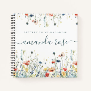 Levendige Wildflower Keepsake Brieven aan mijn doc Notitieboek