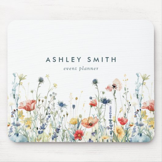 Levendige Wildflower Muismat (Voorkant)