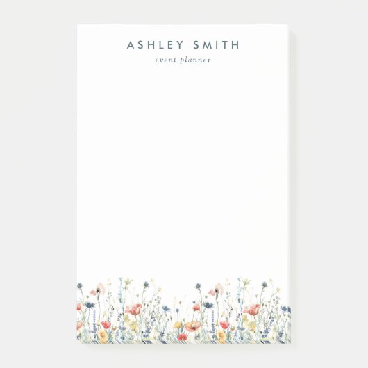 Levendige Wildflower Post-it® Notes (Voorkant)