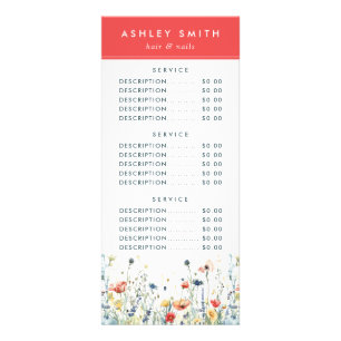 Levendige Wildflower Reclamekaart