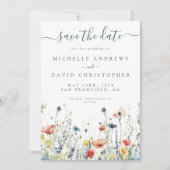 Levendige Wildflower Save The Date (Voorkant)