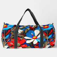 Levendige Wildflowers Grote Duffel Bag