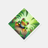 Levendige Wildlife Frog Servet (Hoek)