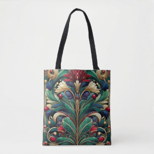 Levendige William Morris geïnspireerde Canvas tas