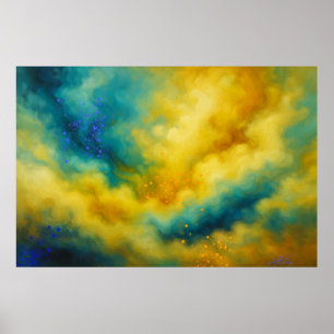 Levendige wolken en kleuren poster