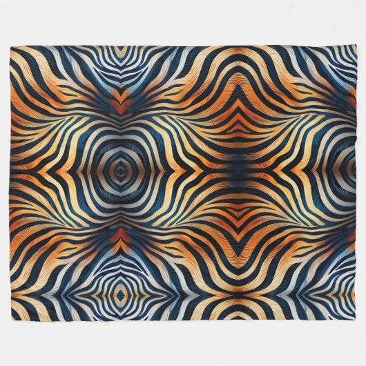 Levendige Zebra Print Fleece Deken (Voorkant (Horizontaal))