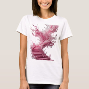Levendige Zilveren ABSTRACTE KUNST Maatwerk T-shir T-shirt