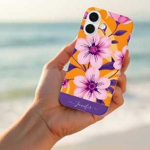 Levendige zomer Floral-Dopamine stijl iPhone 16 Hoesje