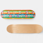 Levendige zomer strand thema ontwerp skateboard (Horizontaal)
