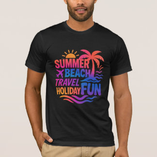 Levendige zomer typografie collage met grafische f t-shirt