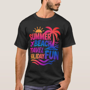 Levendige zomer typografie collage met grafische f t-shirt