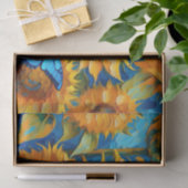 Levendige zonnebloem bloemen en vlinder tissuepapier (Geschenk)