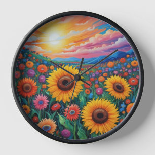 Levendige Zonnebloem Field Art