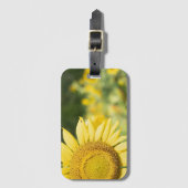 Levendige zonnebloemen bagagelabel (Voorkant (verticaal))
