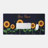 Levendige zonnebloemen Heldere vrolijke bloei Bureaumat (Keyboard & Muis)