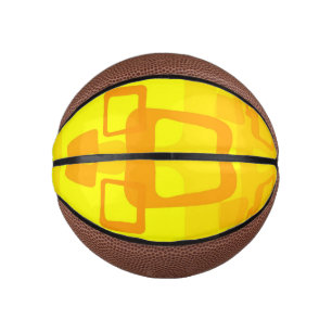 Levendige Zonnebloemstroom – Moderne Abstracte Kun Basketbal
