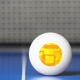 Levendige Zonnebloemstroom – Moderne Abstracte Kun Pingpongballen