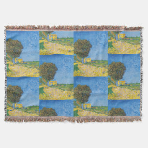 Levendige Zonnige Weg & Gele Huis door Van Gogh Deken
