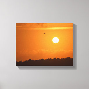 Levendige zonsondergang canvas afdruk