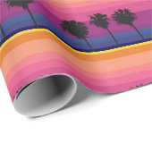 Levendige zonsondergang & palmbomen inpakpapier (Rol Hoek)