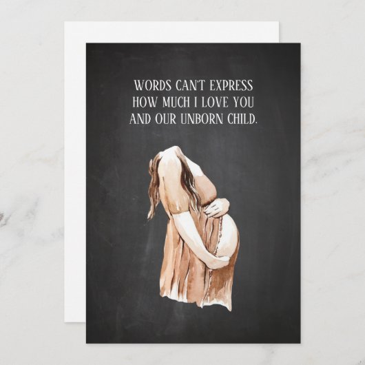 Levendige zwangerschap met kinderen met een Romant Feestdagenkaart (Voorkant / Achterkant)