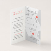 L'événement de mariage détaille la carte de corail (Inside)