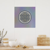 Levenflank / Blume des lebens - Button IX Poster (Keuken)