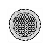 Levenflank / Blume des lebens - Button IX Rubberstempel (Afrduk)