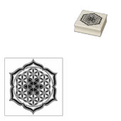 Levenflank / Blume des lebens - Lotus contour Rubberstempel (Gestempeld)