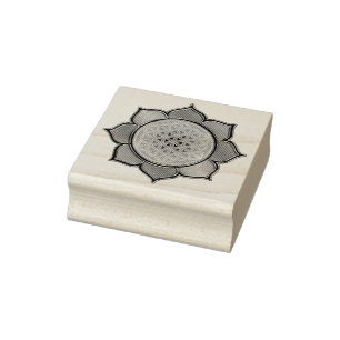 Levenflank / Blume des lebens - lotus violet Rubberstempel