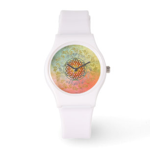 Levenflank / Blume des lebens - Ornament IV BG Horloge