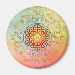 Levenflank / Blume des lebens - Ornament IV BG Magneet