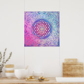 Levenflank / Blume des lebens - Ornament V Poster (Keuken)