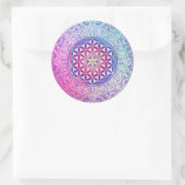 Levenflank / Blume des lebens - Ornament V Ronde Sticker (Tas)