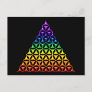 Levenflank / Blume des lebens - piramide chakra Briefkaart